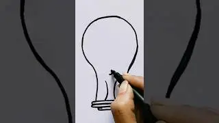 bulb easy drawing| #art #drawing #easydrawing #artits #drawingtutorials #shorts