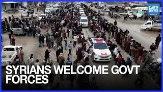 Syrians in Aleppo Countryside Celebrate as Govt Forces Take Control Following SDF Withdrawal
