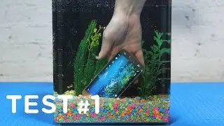 We threw the waterproof Galaxy S7 in a fish tank