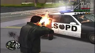 GTA SA 6 Star Police Case - Six Stars Wanted Level Escape - Army Tank & Cop Escape - 06