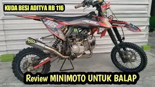Motor minimoto untuk balap || apa aja yg perlu dirubah || review minimoto Aditya RB 116 #grasstrack