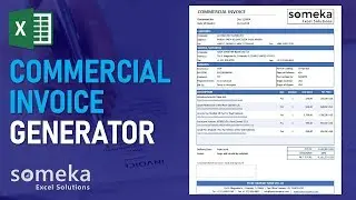 Commercial Invoice Generator | Export Documentation in Excel