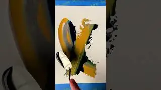 When blue looks black - abstract paint smearing