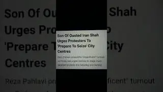 Son Of Ousted Iran Shah Urges Protesters To 'Prepare To Seize' City Centres       #iran  #city