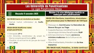 Universit&eacute;s du Panafricanisme 2025 - Jour 2