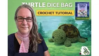 Crochet Video Tutorial Drawstring Turtle Bag #crochetturtle #crochetbag