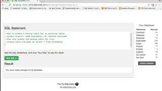 Create duplicate table using sql