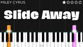 Miley Cyrus - Slide Away | EASY Piano Tutorial