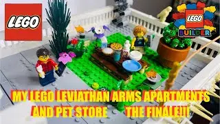 FINISHING THE INTERIORS!! My LEGO Leviathan Arms Apartments and Pet Store Moc!!!! THE FINALE!!