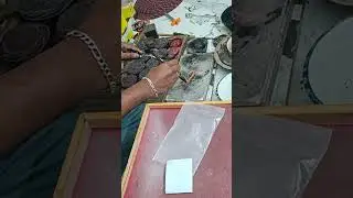 Heating old gold for removing dust.
