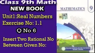 Unit 1 Real Numbers | Exercise 1.1 | Q No 6 | Solution | Class 9th Mathematics New Book | PCTB
