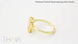 Rectangle Chic Baquette Zircon Stone Adjustable Ring Turkish Handmade Wholesale 925 Silver Jewelry