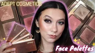 ADEPT COSMETICS FACE PALETTES REVIEW | COMPARISON SWATCHES + DEMO | DO YOU NEED ALL OF THEM? ✨