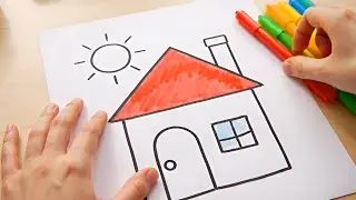 Easy Objects Drawing and Coloring Tutorial for Kids - Step-by-Step