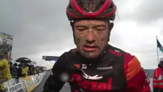 Steve Chainel &agrave; l'arriv&eacute;e de la Coupe du Monde de cyclo-cross de Coxyde - Koksijde World Cup 2015