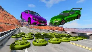 Cars vs Contact Mine - BeamNG Drive - BeamNG Cars