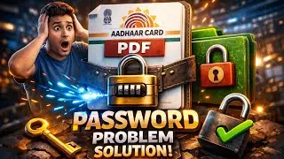 This File Is Protected With Password/Aadhaar Card Password Problem Solution💪/Aadhaar Card PDF Open💥