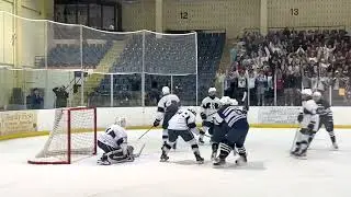 Ronan Curry scores on the rebound for Chatham with 23 seconds left in the 2nd period