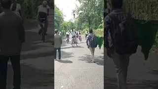 Indian Girl Cycling race in pusa hospital #strength #army #foji # cycling race