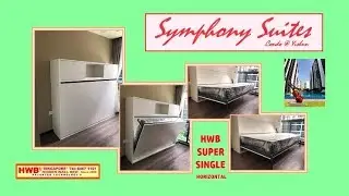 Hidden Wall Bed HWB Super Single Horizontal. Symphony Suites +Storage.Cabinets.HWB HUB.HDB.BTO.EC