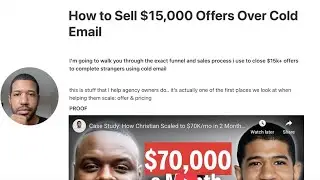 How to Sell $15,000 Offers Over Cold Email