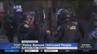 People's Park: Police and city crews remove homeless and housing advocates from Berkeley's People Pa