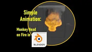 Simple Animation: Monkey Head on Fire in Blender #blender #blendertutorial  #blenderanimation