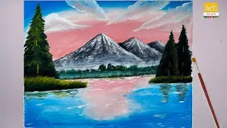 How to Draw Mountain Scenery Painting II Scenery Painting II #artjanag