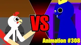 Blue (Rainbow Friends) vs Clucky (Roblox) Stick Nodes animation #308 