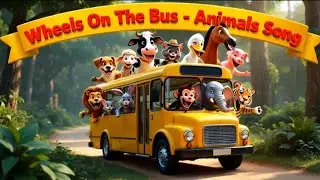 Wheels on the bus - Animal sound songs | Nursery Rhymes & Baby songs & Kids Songs @WonderScoobykidz