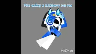 Yiro eating some random blueberry she stole // Emojicat //