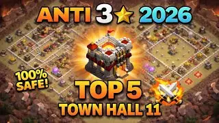 TOP 5 TH11 WAR & CWL BASES 2026 🔥 | Anti 3 Star | Clash of Clans