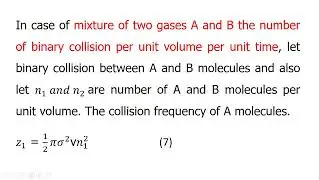 Derivation of collision frequency