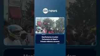 Manifestantes invadem Parlamento do Nepal e Primeiro-Ministro renuncia | #SBTManh&atilde;