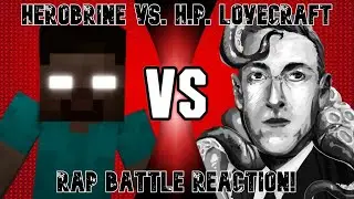 MINE VS LOVE | Herobrine Vs. H.P. Lovecraft Rap Battle REACTION!