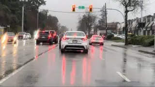 City Drive in Rain 4K | Pure Relaxation on Wet Roads | Original Sounds not AI   | HDR 