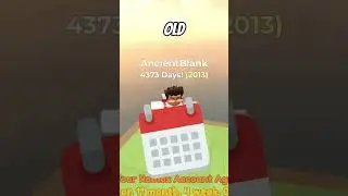 My Roblox Account Age 😳