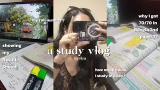 A Realistic Study Vlog 💫| Study With Me + Result Sheet Reveal 📄✨