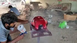 Motorcycle Painting And Restoration Video। गाडी को पेंट कैसे करे । How To Repaint Car Bumper Scratch