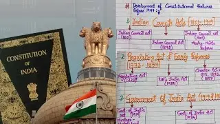 Development of Constitutional Features|| Indian Constitution|| Handwritten Notes || Lecture -2 ||