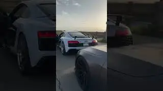 Name a better duo 😈Audi R8 and Audi RS7 🔥Credit to owner: @kvrs007 @thebrandonpham #audi #automobile