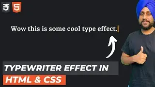 How To Add A Typewriter Effect In HTML & CSS | CSS Typewriter Animation