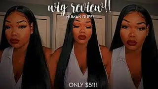 Is this wig a human hair dupe!!?? shake n go light yaki straight 36