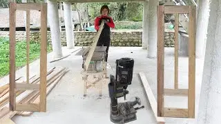 Using Saw and Chisel to Make Wooden Door Frame | Building the Dream House