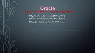 Oracle Critical Patch Update October 2020