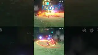 Hu tao Staff of homa damage vs Dragon's bane damage #genshinimpact #shorts