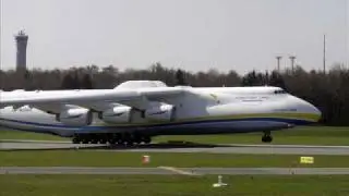 Abflug Antonov AN-225 Mriya, Flughafen Hamburg, 10. April 2010, mit Musik