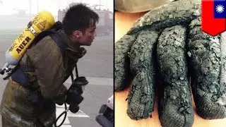Firefighter nearly dies in chemical plant fire but makes it back alive - TomoNews