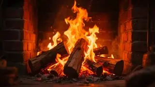 Relaxing Crackling Fireplace 4K ~ Holiday Yule Log Christmas Ambience (No Music)