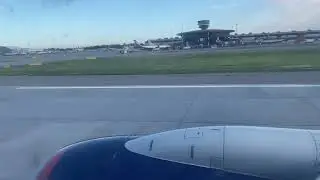 Взлёт из Шереметьево в Санкт-Петербург Боинг 738-800